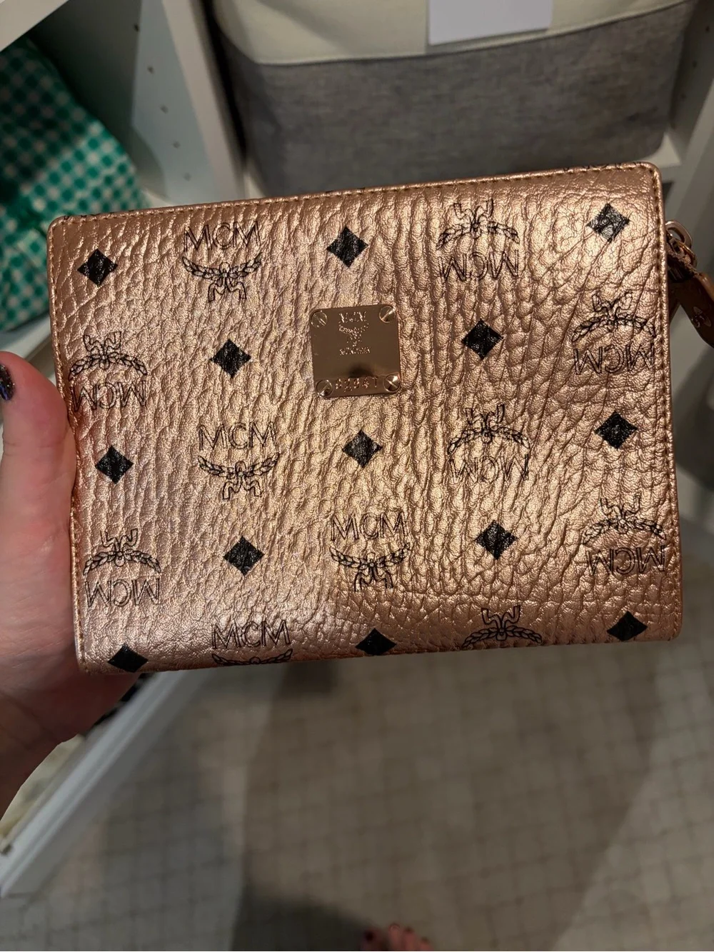 Mcm small toiletry pouch